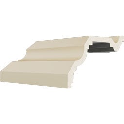 Ekena Millwork - MIC04X09AN - Endurathane Inside Corner Moulding, 9"P x 4"H (matches moulding MLD04X09X10AN), Factory Primed