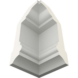 Ekena Millwork - MIC04X02HO - Endurathane Inside Corner for Holmdel Traditional Smooth Crown Moulding, 2 1/4"P x 4"H (matches moulding MLD04X02X04HO), Factory Primed
