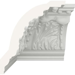 Ekena Millwork - MIC04X05WA - Endurathane Inside Corner Moulding, 5 1/8"P x 4 3/4"H (matches moulding MLD04X05X06WA), Factory Primed