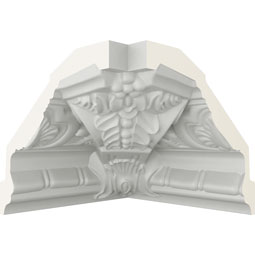 Ekena Millwork - MIC05X06MO - Endurathane Inside Corner Moulding, 6 1/4"P x 5 1/4"H (matches moulding MLD05X06X08MO), Factory Primed