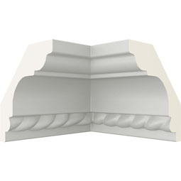 Ekena Millwork - MIC02X02LN - Endurathane Inside Corner Moulding, 2 1/4"P x 2 1/4"H (matches moulding MLD02X02X06LN), Factory Primed