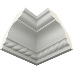 Ekena Millwork - MIC02X02LN - Endurathane Inside Corner Moulding, 2 1/4"P x 2 1/4"H (matches moulding MLD02X02X06LN), Factory Primed