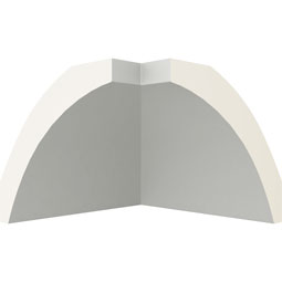 Ekena Millwork - MIC02X02TR - Endurathane Inside Corner for Traditional Smooth Crown Moulding, 2 5/8"P x 2 3/8"H (matches moulding MLD02X02X03TR), Factory Primed