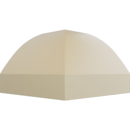 Ekena Millwork - MIC02X02TR - Endurathane Inside Corner for Traditional Smooth Crown Moulding, 2 5/8"P x 2 3/8"H (matches moulding MLD02X02X03TR), Factory Primed