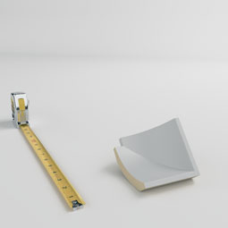 Ekena Millwork - MIC02X02TR - Endurathane Inside Corner for Traditional Smooth Crown Moulding, 2 5/8"P x 2 3/8"H (matches moulding MLD02X02X03TR), Factory Primed