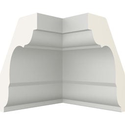 Ekena Millwork - MIC02X02JE - Endurathane Inside Corner for Jefferson Traditional Smooth Crown Moulding, 2 1/4"P x 2 1/4"H (matches moulding MLD02X02X03JE), Factory Primed