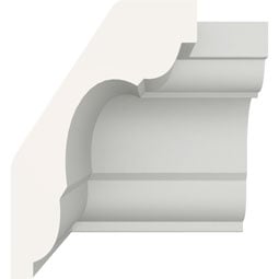 Ekena Millwork - MIC02X02JE - Endurathane Inside Corner for Jefferson Traditional Smooth Crown Moulding, 2 1/4"P x 2 1/4"H (matches moulding MLD02X02X03JE), Factory Primed