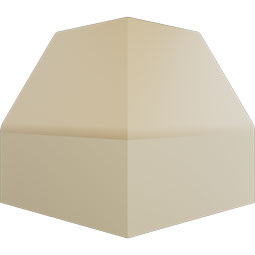 Ekena Millwork - MIC02X02JE - Endurathane Inside Corner for Jefferson Traditional Smooth Crown Moulding, 2 1/4"P x 2 1/4"H (matches moulding MLD02X02X03JE), Factory Primed