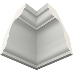 Ekena Millwork - MIC02X02JE - Endurathane Inside Corner for Jefferson Traditional Smooth Crown Moulding, 2 1/4"P x 2 1/4"H (matches moulding MLD02X02X03JE), Factory Primed