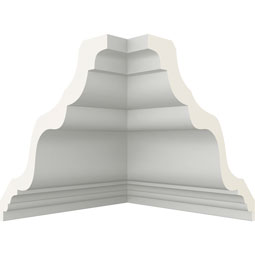 Ekena Millwork - MIC05X06VE - Endurathane Inside Corner Moulding, 6 3/8"P x 5 5/8"H (matches moulding MLD05X06X08VE), Factory Primed