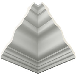 Ekena Millwork - MIC05X06VE - Endurathane Inside Corner Moulding, 6 3/8"P x 5 5/8"H (matches moulding MLD05X06X08VE), Factory Primed