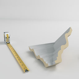 Ekena Millwork - MIC05X06VE - Endurathane Inside Corner Moulding, 6 3/8"P x 5 5/8"H (matches moulding MLD05X06X08VE), Factory Primed