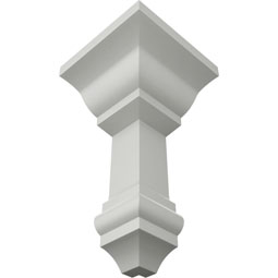 Ekena Millwork - MOC04X02HO - Endurathane Outside Corner for Holmdel Traditional Smooth Crown Moulding (matches moulding MLD04X02X04HO), 2 1/4"P x 4"H, Factory Primed