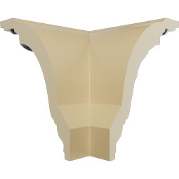 Ekena Millwork - MOC04X05WA - Endurathane Outside Corner Moulding (matches moulding MLD04X05X06WA), 5 1/8"P x 4 3/4"H, Factory Primed