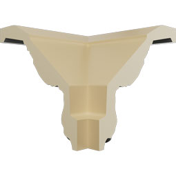 Ekena Millwork - MOC05X06MO - Endurathane Outside Corner Moulding (matches moulding MLD05X06X08MO), 6 1/4"P x 5 1/4"H, Factory Primed