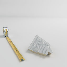 Ekena Millwork - MOC02X02TN - Endurathane Outside Corner for Tristan Crown Moulding (matches moulding MLD02X02X04TN), 2 3/4"P x 2 3/4"H, Factory Primed