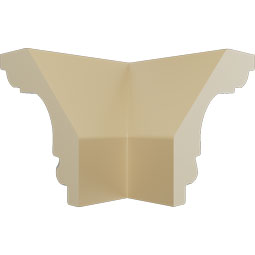 Ekena Millwork - MOC02X02LN - Endurathane Outside Corner Moulding (matches moulding MLD02X02X06LN), 2 1/4"P x 2 1/4"H, Factory Primed