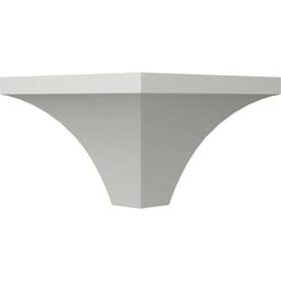 Ekena Millwork - MOC02X02TR - Endurathane Outside Corner for Traditional Smooth Crown Moulding (matches moulding MLD02X02X03TR), 2 5/8"P x 2 3/8"H, Factory Primed