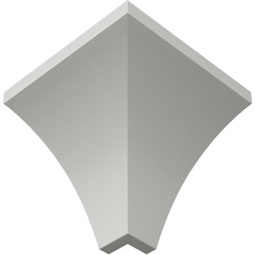 Ekena Millwork - MOC02X02TR - Endurathane Outside Corner for Traditional Smooth Crown Moulding (matches moulding MLD02X02X03TR), 2 5/8"P x 2 3/8"H, Factory Primed