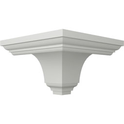 Ekena Millwork - MOC06X04DI - Endurathane Outside Corner Moulding (matches moulding MLD06X04X07DI), 6 1/8"P x 4 1/8"H, Factory Primed