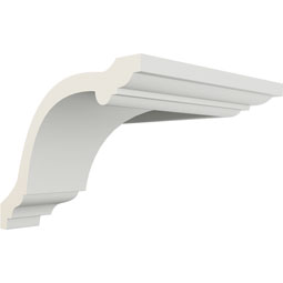 Ekena Millwork - MOC06X04DI - Endurathane Outside Corner Moulding (matches moulding MLD06X04X07DI), 6 1/8"P x 4 1/8"H, Factory Primed