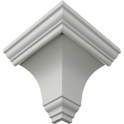 Ekena Millwork - MOC06X04DI - Endurathane Outside Corner Moulding (matches moulding MLD06X04X07DI), 6 1/8"P x 4 1/8"H, Factory Primed