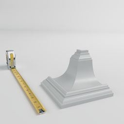 Ekena Millwork - MOC06X04DI - Endurathane Outside Corner Moulding (matches moulding MLD06X04X07DI), 6 1/8"P x 4 1/8"H, Factory Primed