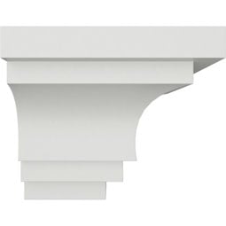 Ekena Millwork - MOC03X04TR - Endurathane Outside Corner for Traditional Smooth Crown Moulding (matches moulding MLD04X03X05TR), 4 1/2"P x 6"H, Factory Primed
