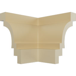 Ekena Millwork - MOC03X04TR - Endurathane Outside Corner for Traditional Smooth Crown Moulding (matches moulding MLD04X03X05TR), 4 1/2"P x 6"H, Factory Primed