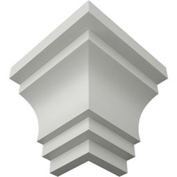 Ekena Millwork - MOC03X04TR - Endurathane Outside Corner for Traditional Smooth Crown Moulding (matches moulding MLD04X03X05TR), 4 1/2"P x 6"H, Factory Primed