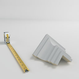 Ekena Millwork - MOC03X04TR - Endurathane Outside Corner for Traditional Smooth Crown Moulding (matches moulding MLD04X03X05TR), 4 1/2"P x 6"H, Factory Primed