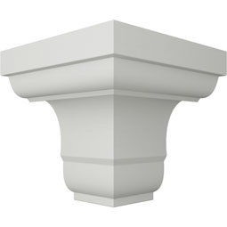 Ekena Millwork - MOC02X02JE - Endurathane Outside Corner for Jefferson Traditional Smooth Crown Moulding (matches moulding MLD02X02X03JE), 2 1/4"P x 2 1/4"H, Factory Primed