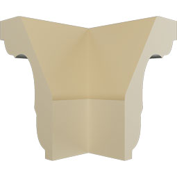 Ekena Millwork - MOC02X02JE - Endurathane Outside Corner for Jefferson Traditional Smooth Crown Moulding (matches moulding MLD02X02X03JE), 2 1/4"P x 2 1/4"H, Factory Primed