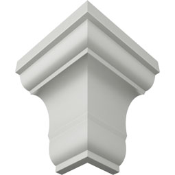 Ekena Millwork - MOC02X02JE - Endurathane Outside Corner for Jefferson Traditional Smooth Crown Moulding (matches moulding MLD02X02X03JE), 2 1/4"P x 2 1/4"H, Factory Primed