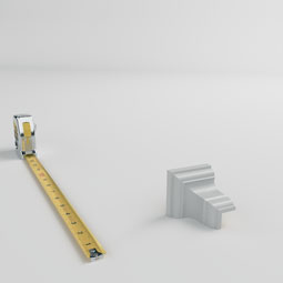 Ekena Millwork - MOC02X02JE - Endurathane Outside Corner for Jefferson Traditional Smooth Crown Moulding (matches moulding MLD02X02X03JE), 2 1/4"P x 2 1/4"H, Factory Primed