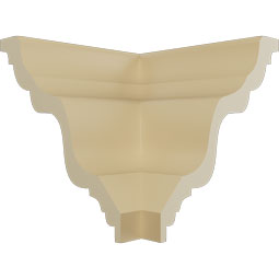 Ekena Millwork - MOC05X06VE - Endurathane Outside Corner Moulding (matches moulding MLD05X06X08VE), 6 3/8"P x 5 5/8"H, Factory Primed