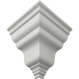 Ekena Millwork - MOC05X06VE - Endurathane Outside Corner Moulding (matches moulding MLD05X06X08VE), 6 3/8"P x 5 5/8"H, Factory Primed