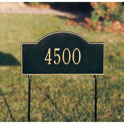 Whitehall Products LLC - WH1043 - 15 3/4"W x 9 1/4"H Two-Sided Arch Marker One Line Lawn Plaque
