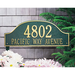 Whitehall Products LLC - WH1244 - 23 3/4"W x 9 1/2"H Admiral Two Line Lawn Plaque