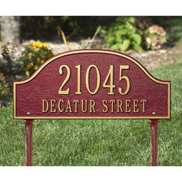 Whitehall Products LLC - WH1241 - 15 3/4"W x 7"H Admiral Two Line Lawn Plaque