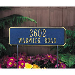Whitehall Products LLC - WH1180 - 15 3/4"W x 5"H Two-Sided Rectangle Two Line Lawn Plaque