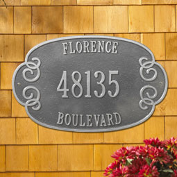 Whitehall Products LLC - WH1528 - 17 1/4"W x 10 3/4"H Florence Three Line Wall Plaque