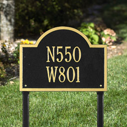 Whitehall Products LLC - WH1580 - 16 1/2"W x 12 1/4"H Wisconsin Two Line Lawn Plaque