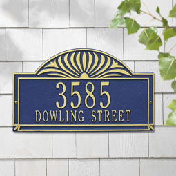 Whitehall Products LLC - WH2004 - 16 1/4"W x 9 1/2"H Sunburst Two Line Wall Plaque