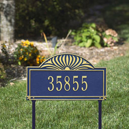 Whitehall Products LLC - WH2103 - 16 1/4"W x 9 1/2"H Sunburst One Line Lawn Plaque
