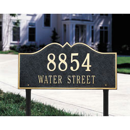 Whitehall Products LLC - WH1190 - 25"W x 12"H Hillsboro Two Line Lawn Plaque