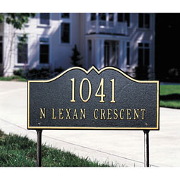 Whitehall Products LLC - WH1186 - 16"W x 8"H Hillsboro Two Line Lawn Plaque