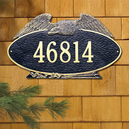 Whitehall Products LLC - WH2039 - 24"W x 14"H Eagle Oval One Line Wall Plaque