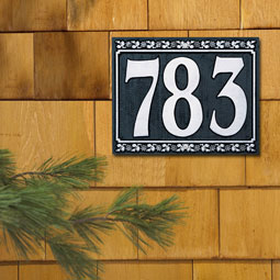 Whitehall Products LLC - WH2013 - 9 1/8"W x 7 1/4"H Dresden Three Number Wall Plaque