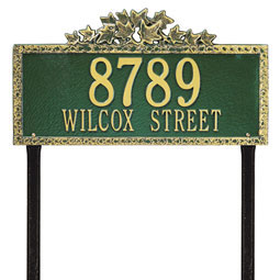 Whitehall Products LLC - WH2106 - 23 1/2"W x 12 3/4"H Ivy Two Line Lawn Plaque